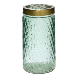 With Lid Vase gold/green h22 d11 