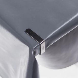 Tablecloth clamp Inox grey 1x6x6 cm (set of 4) 