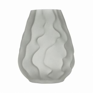Crinkle Belly Vase yellow h26 d21 