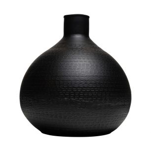 Metal Vase Emelie Black H25,4 D24,75