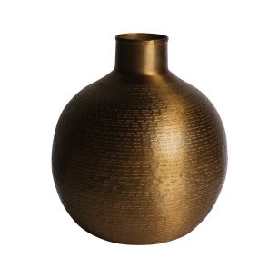 Metal Vase Emelie Gold H21 D21