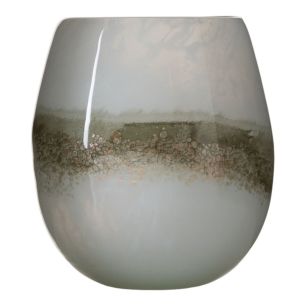 Vaas Lucent mondgeblazen wit groen h24 d22cm