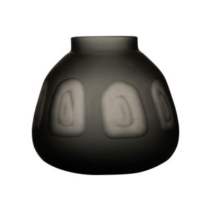 Vaas Nerida uitgesneden grijs h25 d27,5cm