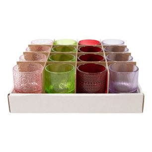 Sweet Tealight display 4 assorti h9 d6,5 cm (16pcs)
