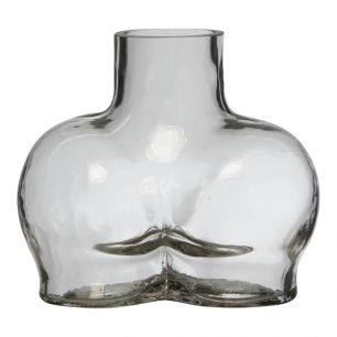 Dolly Vase clear h13 14x8.5 