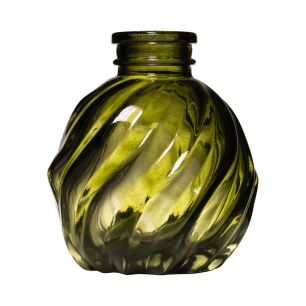 Gabi Swirl Vase bouteille vert h8 d6 