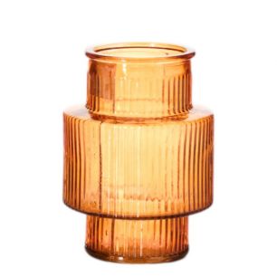 Vase Lyon amber H14,5 D11