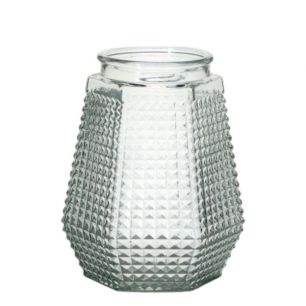Vase Hexa clear H18 D13
