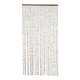Big wooden pearls Mosquito curtain multi color 93x220cm 