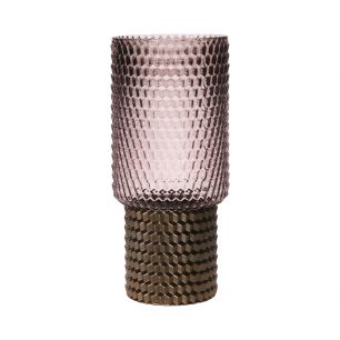 Hammered Cylinder gold h27 d12 