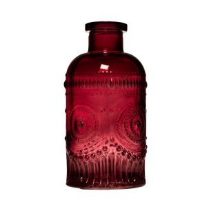 Boras Vase bouteille rouge h13 d6,4 