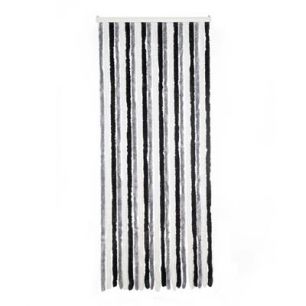 Chenille Stripe Caravan Curtain white/grey 56x180cm 