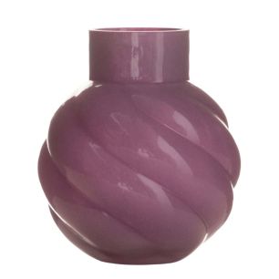 Vase Groove solid violet h18,5 d17cm