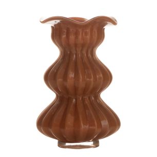 Vase Arteo solid marron h23 d15cm