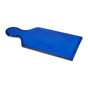 Hammered Glass Servingboard Blue H1 29x13 