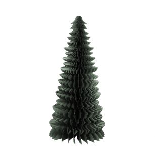 X Mas Tree Decoratief papieren ornament donker groen 160cm