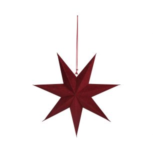 Decorative paper scroll star maroon 45cm