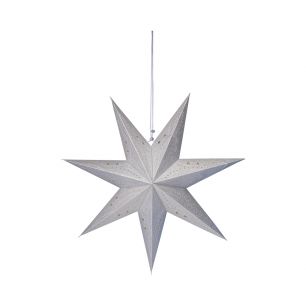 Decorative paper mini star silver glitter 45cm