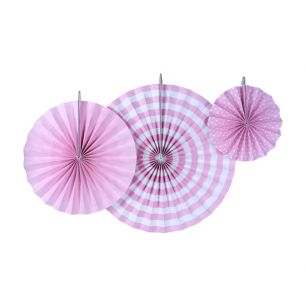 Paper Fairy Pink Fan Set of 3