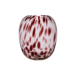 Frank Vase transparent/rot h20 d18 