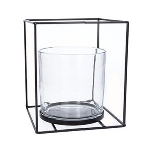 Theelichthouder Boles1 Square zwart Medium