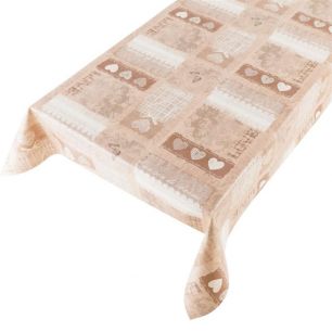 Love Pvc Tablecloth beige 140cmx20mtr 