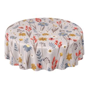 Abstrakte botanische Blumen Wachstuch Verpackt round D180cm