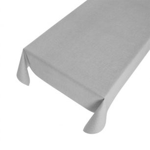 Linen Look Tafelzeil licht grijs 140cmx20mtr 