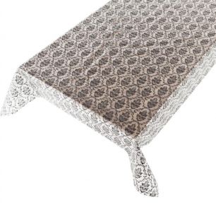 Transparent Foil Aida Black Tablecloth transparant black 135cmx20mtr 