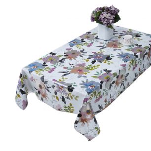 Embossed Flower - PVC Tablecloth Multi 137 xm x 20 mtr