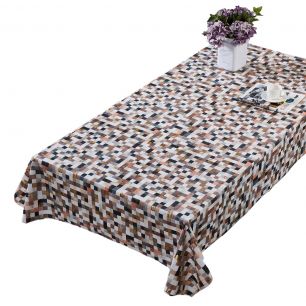 Embossed Square PVC Tablecloth - Multi 137 xm x 20 mtr