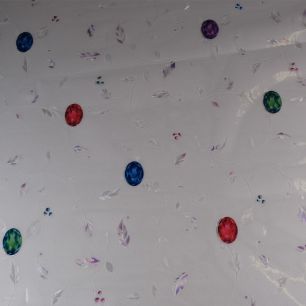 Diamonds Toile cirée rouge 140cmx20mtr 