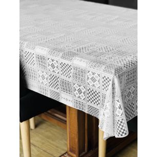 Square Lace tafelzeil wit 140cm20mtr 