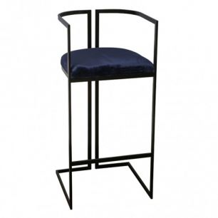 Bar chair Jessie Velvel blue/Black