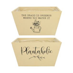 Pot Plantaholic Square Vanille Medium