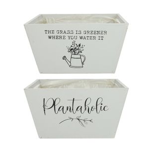 Pot Plantaholic Square grijs Medium