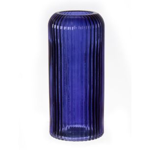 Vase Nora Transparent Dark Blue Small