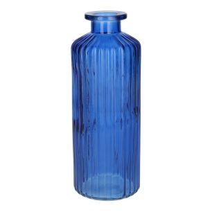 Fles Caro Lines Transparant kobalt blauw Medium