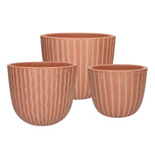 Pot Set/3 Bell2 Salmon