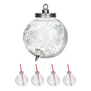 Decorative Item Set/5 Christmas Ball Dispenser Clear
