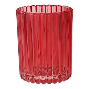 Tea Light Holder Bliss Transparent Cherry Medium