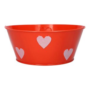 Planter Valentine Round Red Medium