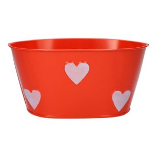 Planter Valentine Oval Red