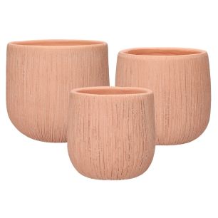 Set/3 Pot d20.5/21.2xh19 peach