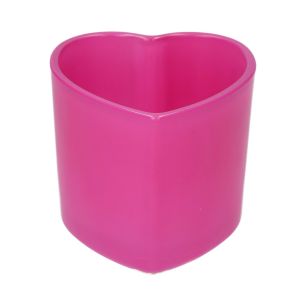 Support A Bougie Chauffe-plat Heart  Fuchsia
