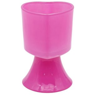 Tealight Holder Heart+foot Fuchsia