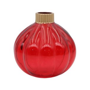Bottle xmas ball d3/11.5xh11.7 red/gold