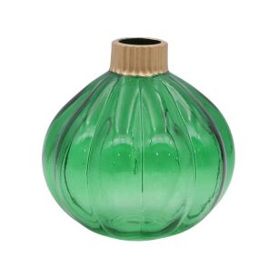Bottle xmas ball d3/11.5xh11.7 green/gold