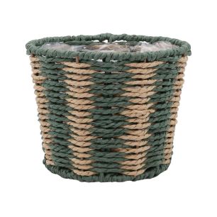 Basket d19.5xh18 dark green/natural