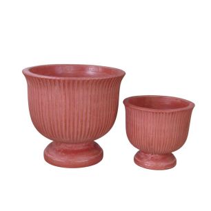 Set/2 Pot d37.9xh34.5 red